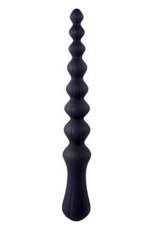 8.5 Inch Ribbed Silicone Anal Ball Beads Black