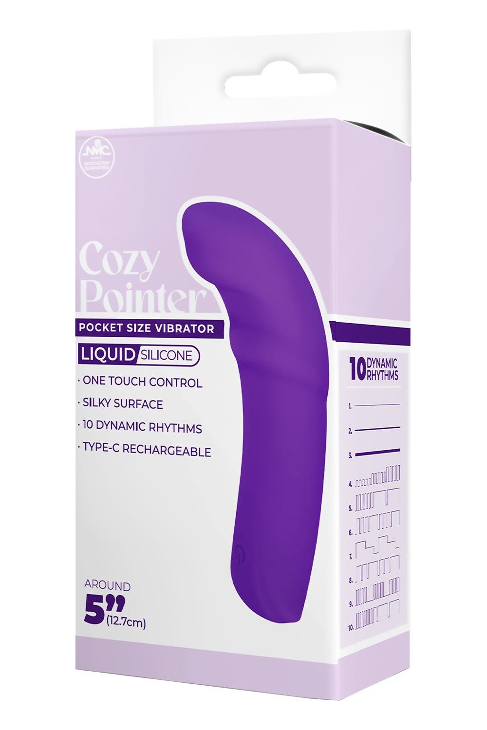 NMC 5 INCH SILICONE 10 FUNCTION VIBRATOR PURPLE