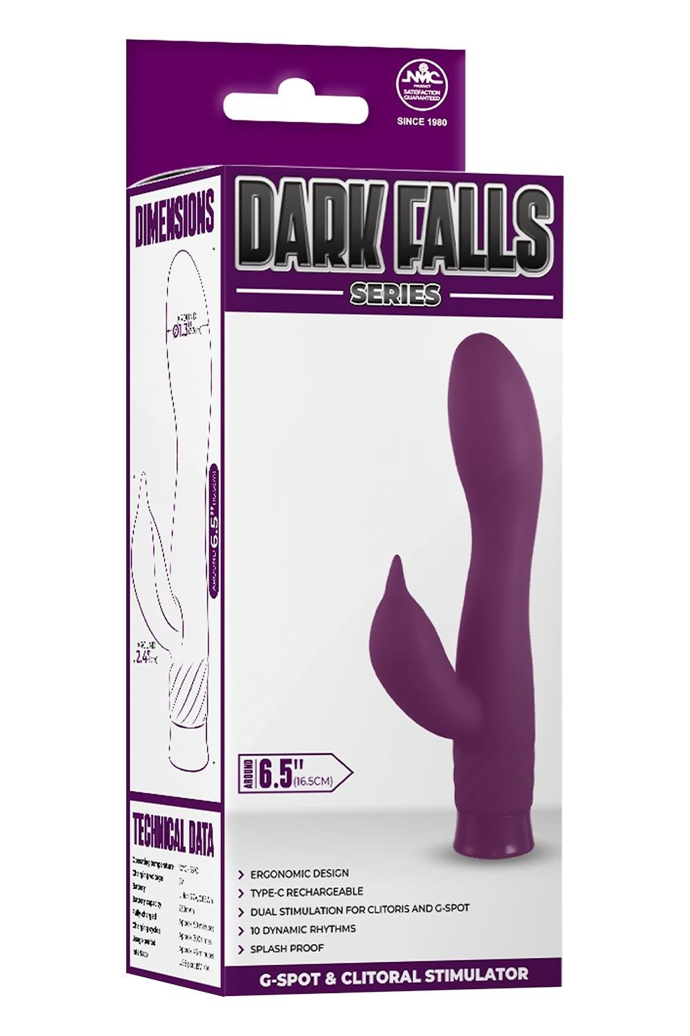 NMC 6.5 INCH RECHARGEABLE SILICONE 10 FUNCTIONS SPEED VIBRATOR PURPLE