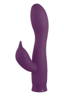 6.5 Inch Rechargeable Silicone 10 Functions Speed Vibrator Purple
