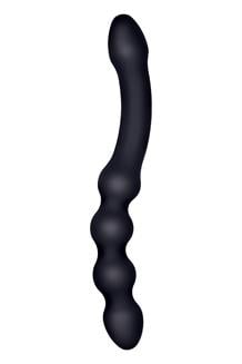 9.5 Inch Silicone Double Headed Plug Black
