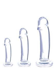 Triple Lover - 3 In 1 Training Kit Set With 3 Different Size Dildo Clear
