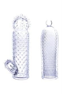 2 Seductive Tickler Sleeves Set Clear