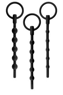 3 In 1 Silicone Urethral Sound Kit Set Black