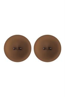 Peekaboos Silicone Pierced Nipple Covers, Brown