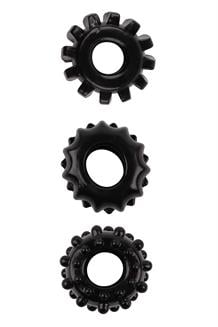 Set Of 3 Cockrings Black