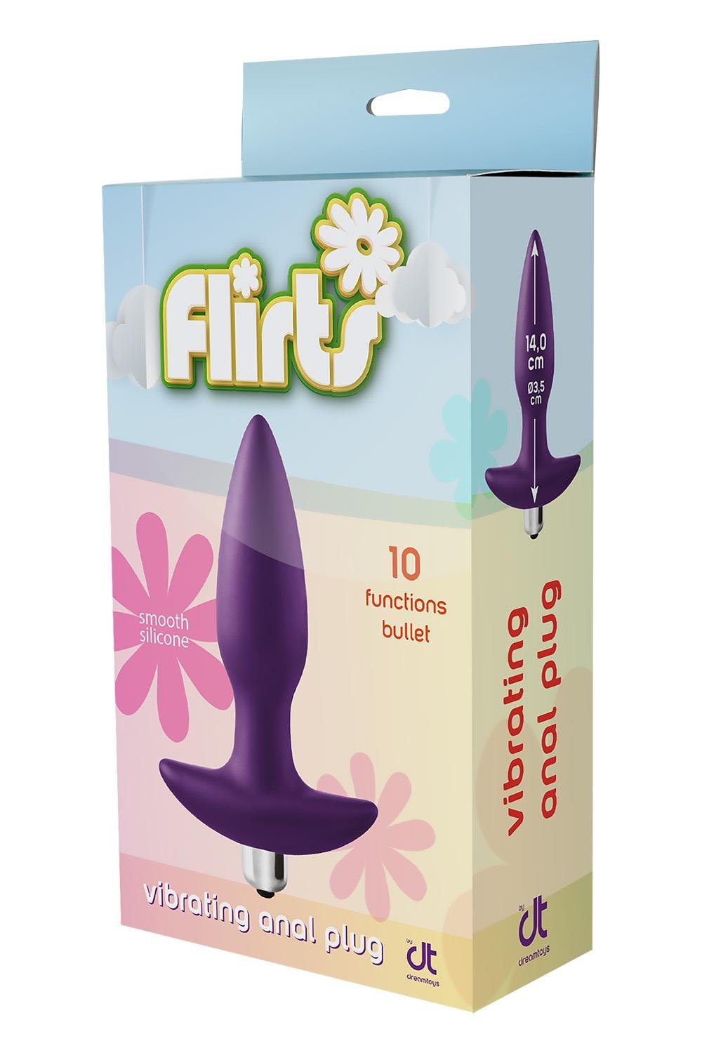 FLIRTS 10 FUNCTIONS VIBRATING PLUG PURPLE