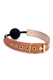 Elite Ball Gag Cognac Vegan Leather