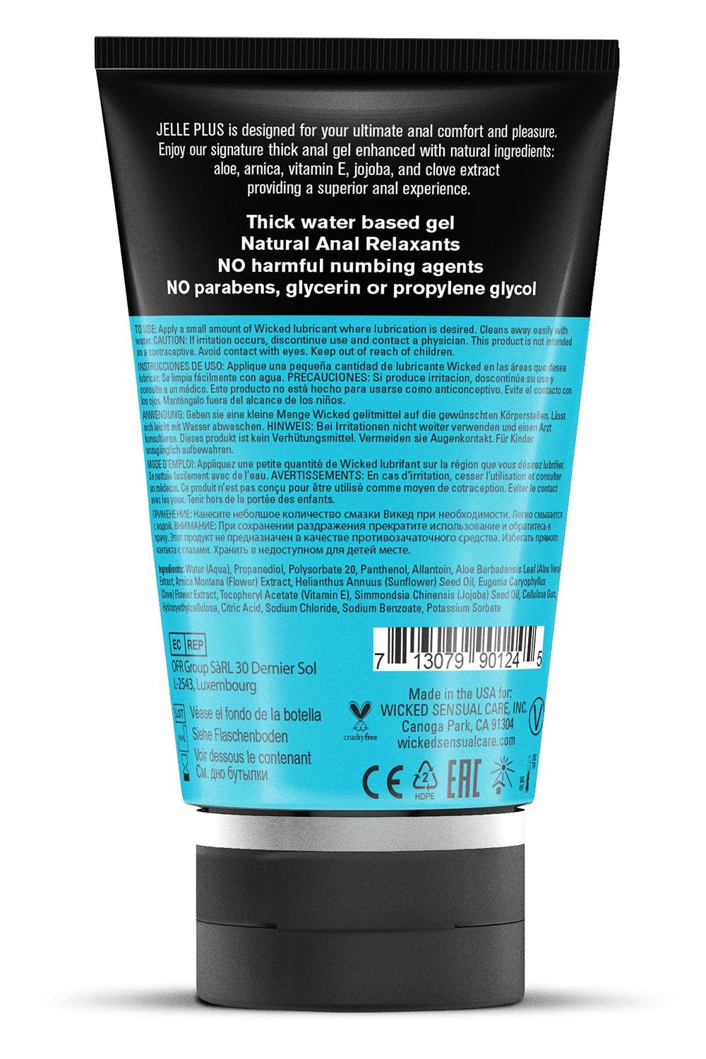 WICKED JELLE PLUS ANAL RELAX LUBRICANT 120ML
