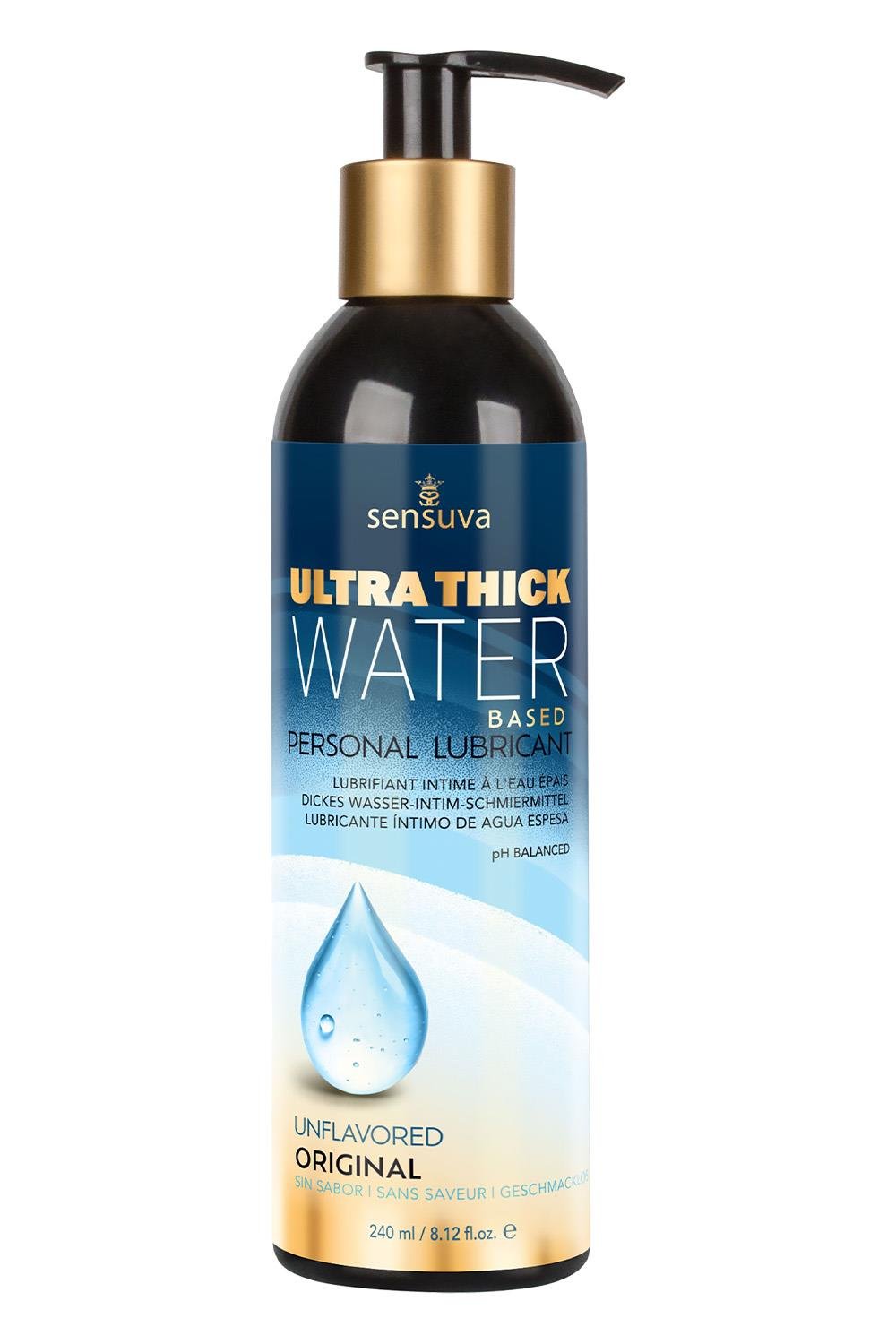 SENSUVA ULTRA–THICK WATER-BASED PERSONAL LUBRICANT ORIGINAL UNFLAVORED 240ML