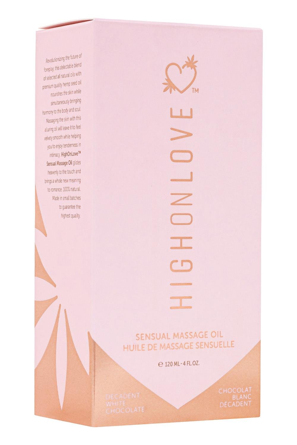 HIGH ON LOVE MASSAGE OIL DECADENT WHITE CHOCOLATE 120ML