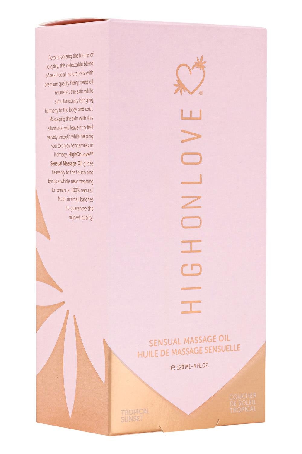 HIGH ON LOVE MASSAGE OIL TROPICAL SUNSET 120ML