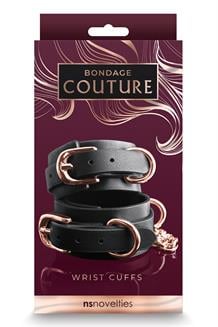 BONDAGE COUTURE WRIST CUFFS BLACK