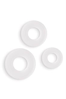 3Pc Bubble Rings White