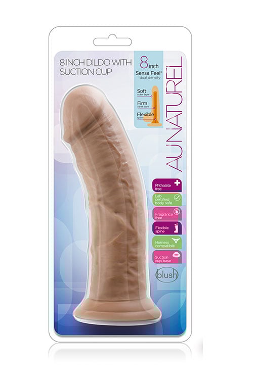 AU NATURAL 8 INCH DILDO MOCHA