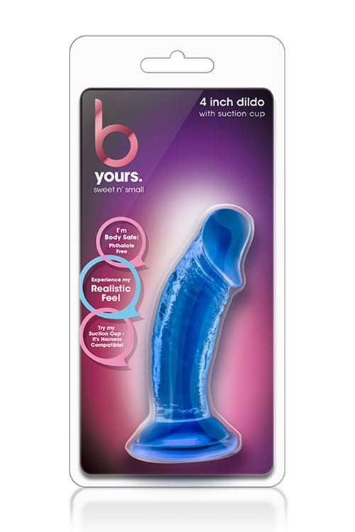 B YOURS SWEET N SMALL 4 INCH DILDO BLUE