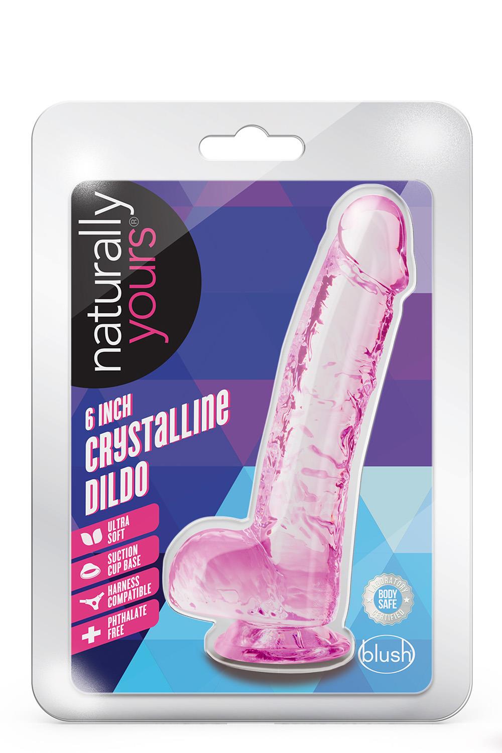 6 Inch Crystalline Dildo Rose