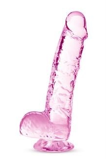 6 Inch Crystalline Dildo Rose