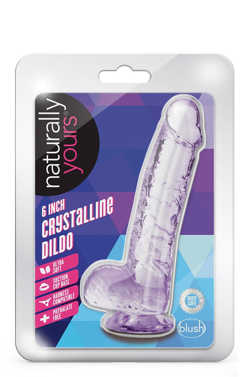 6 Inch Crystalline Dildo Amethyst
