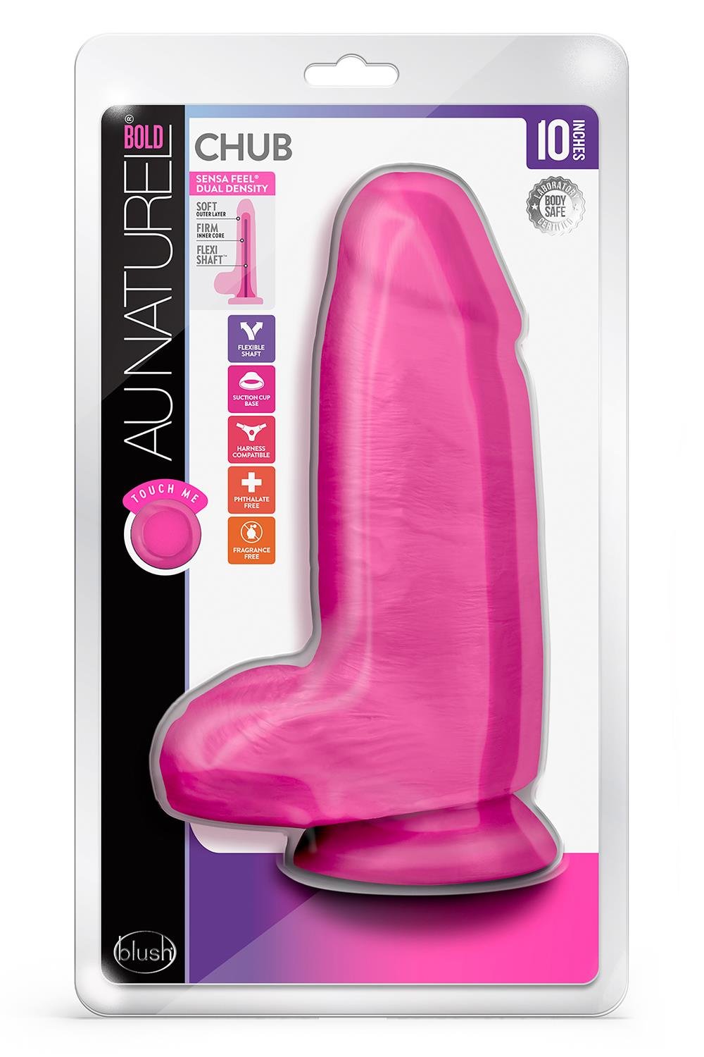 AU NATUREL BOLD CHUB 10 INCH DILDO PINK