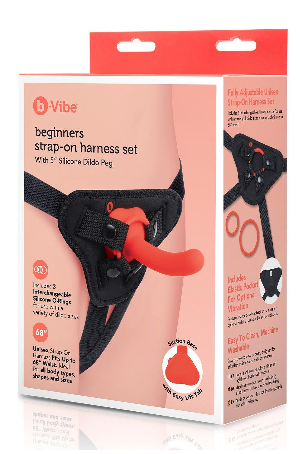 Beginners Strap-On Harness Set with 5 Inch Silicone Dildo Peg