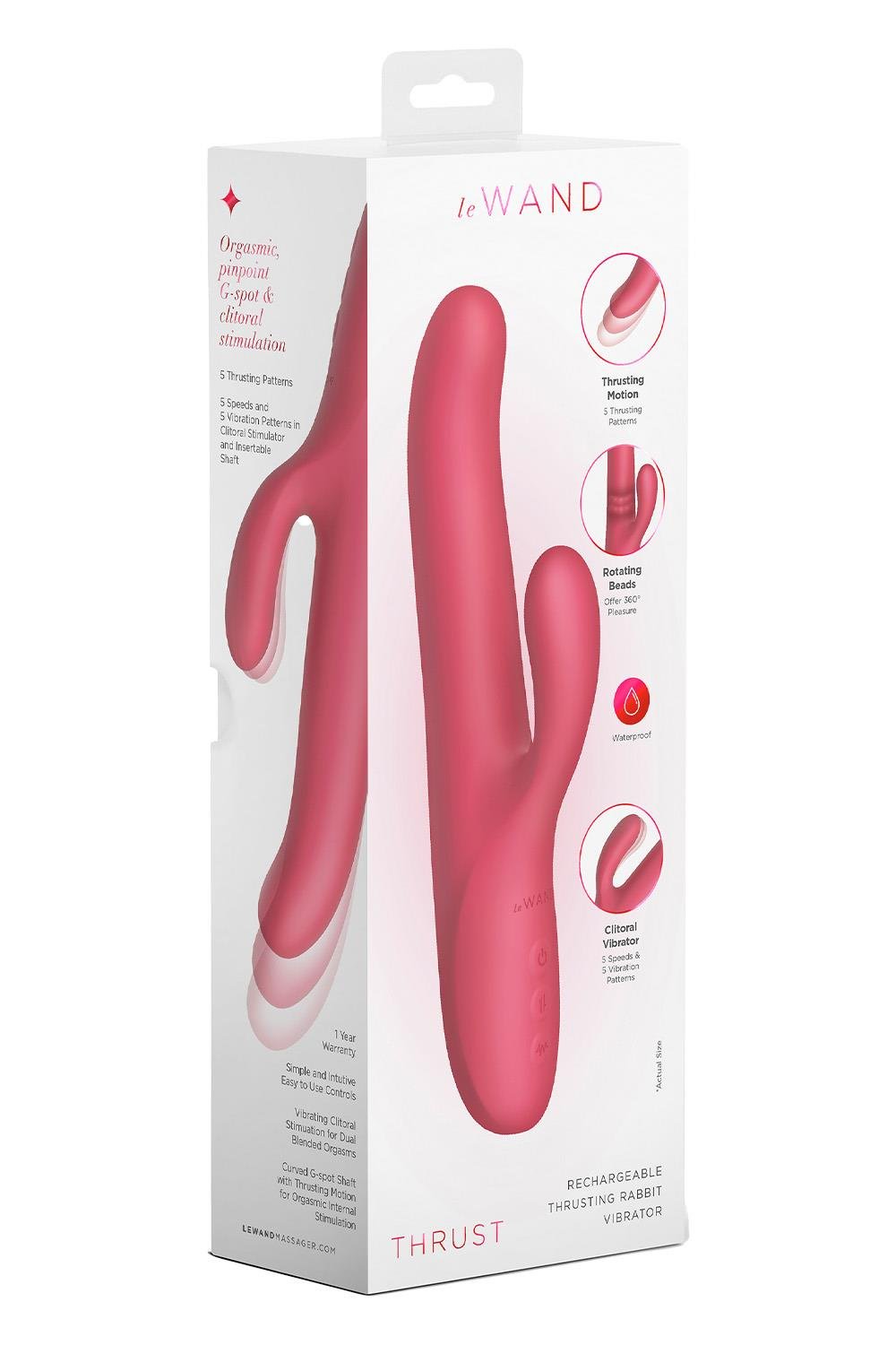 LE WAND THRUST THRUSTING RABBIT VIBRATOR