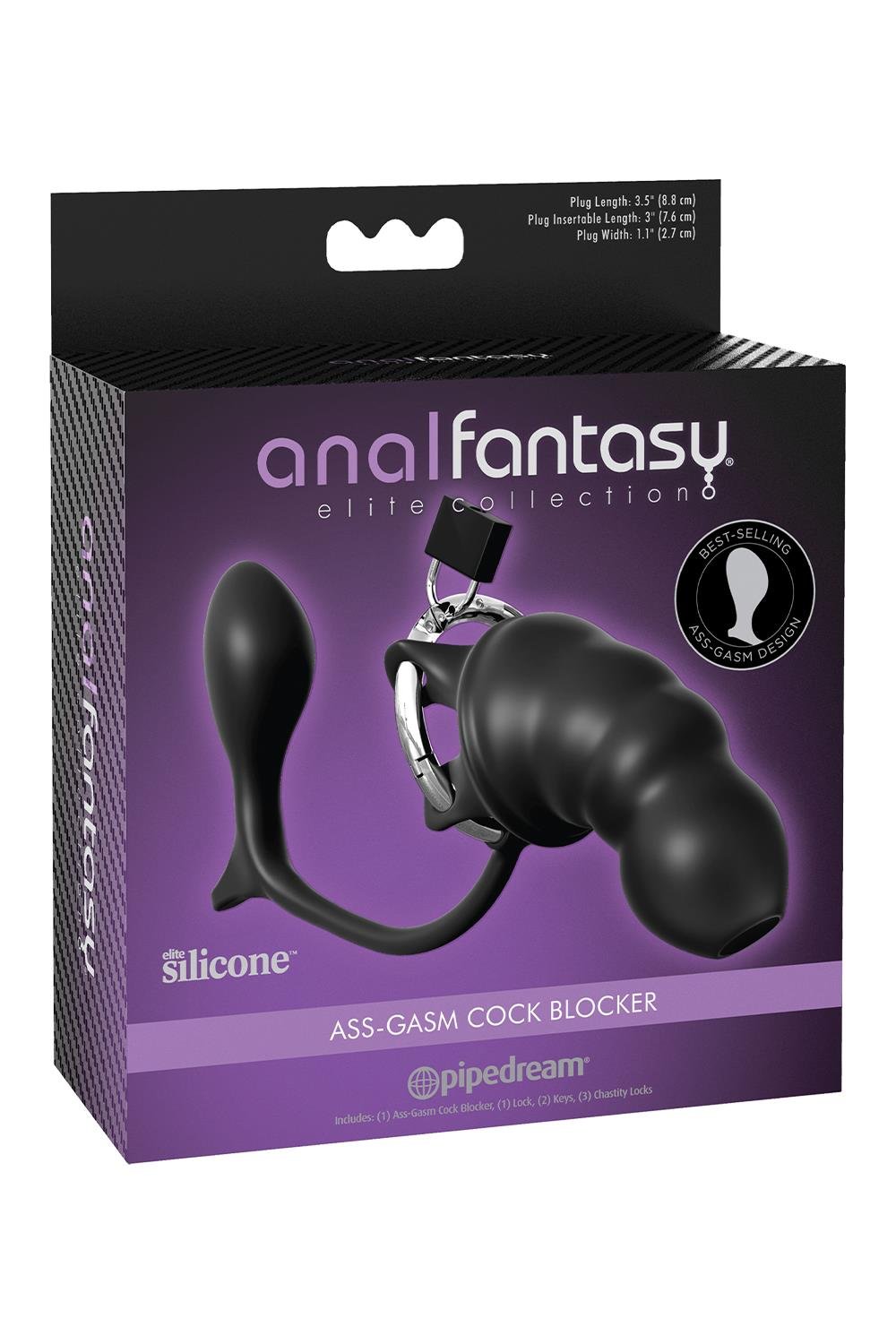 ANAL FANTASY ELITE ASS-GASM COCK BLOCKER BLACK