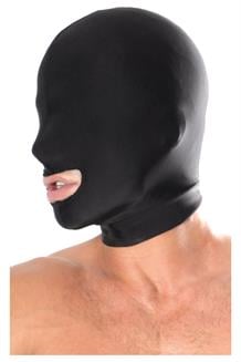 Spandex Open Mouth Hood Black