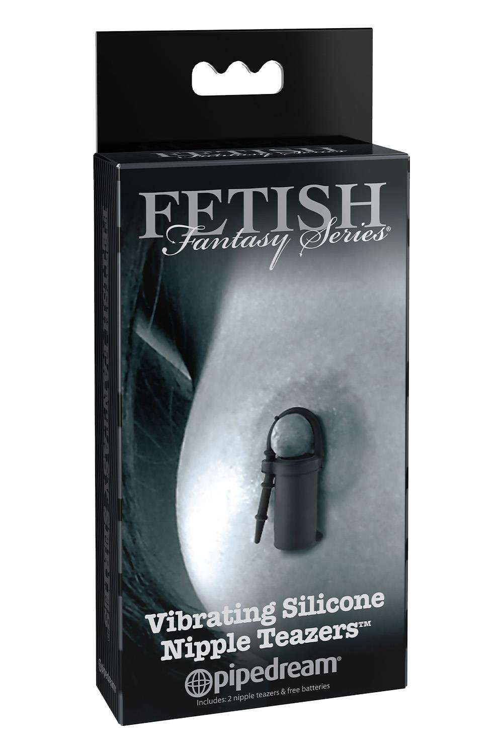 FETISH FANTASY SERIES LIMITED EDITION VIBRATING SILICONE NIPPLE TEAZERS BLACK