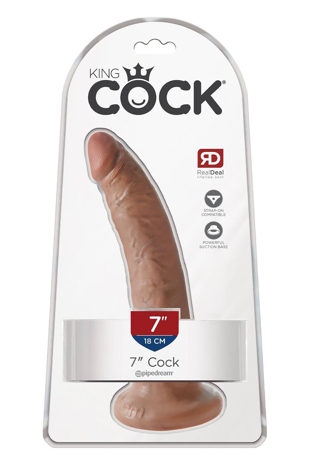 KING COCK 7 INCH COCK TAN