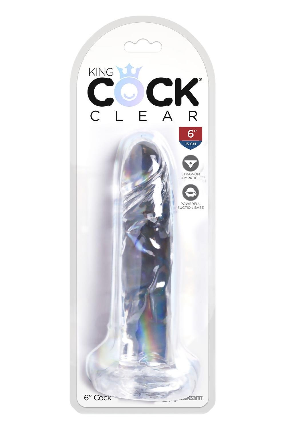 KING COCK CLEAR 6 INCH CLEAR