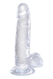 7 Inch Cock with Balls Clear