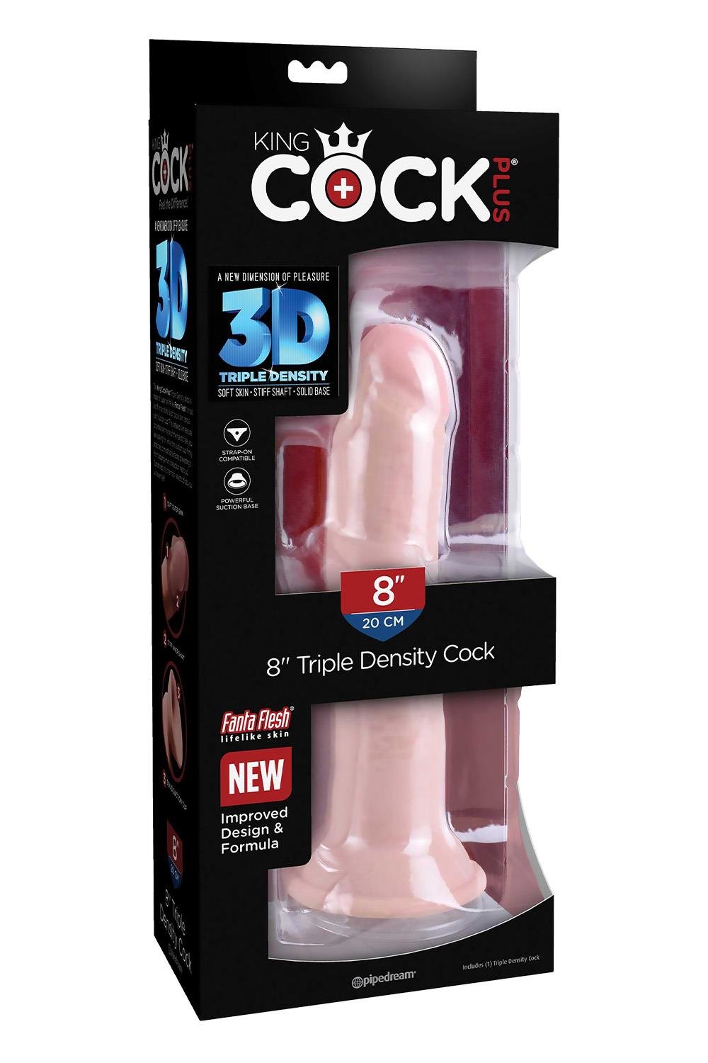 KING COCK PLUS 8 INCH TRIPLE DENSITY COCK LIGHT