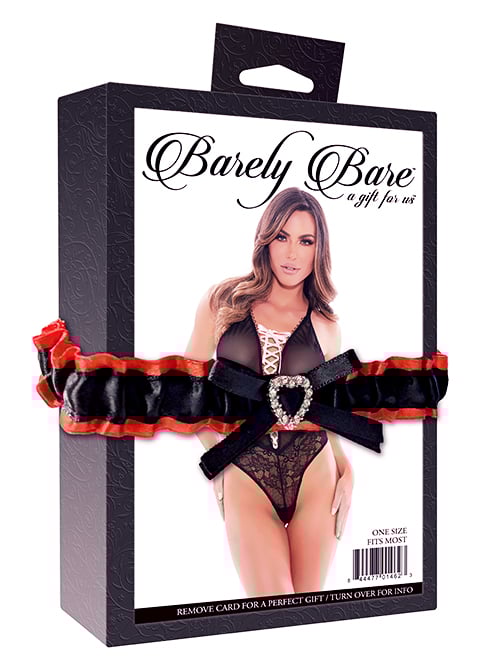 BARELY BARE LACE UP TEDDY BLACK, OS