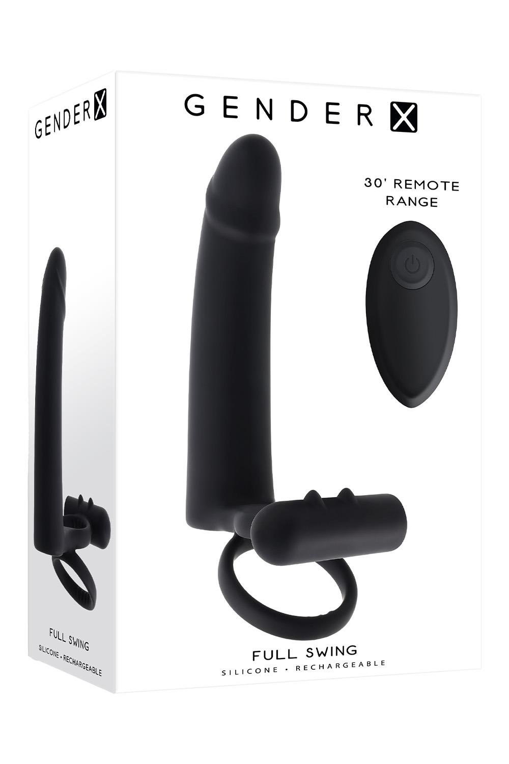 GENDER X DILDO WITH COCKRING BLACK