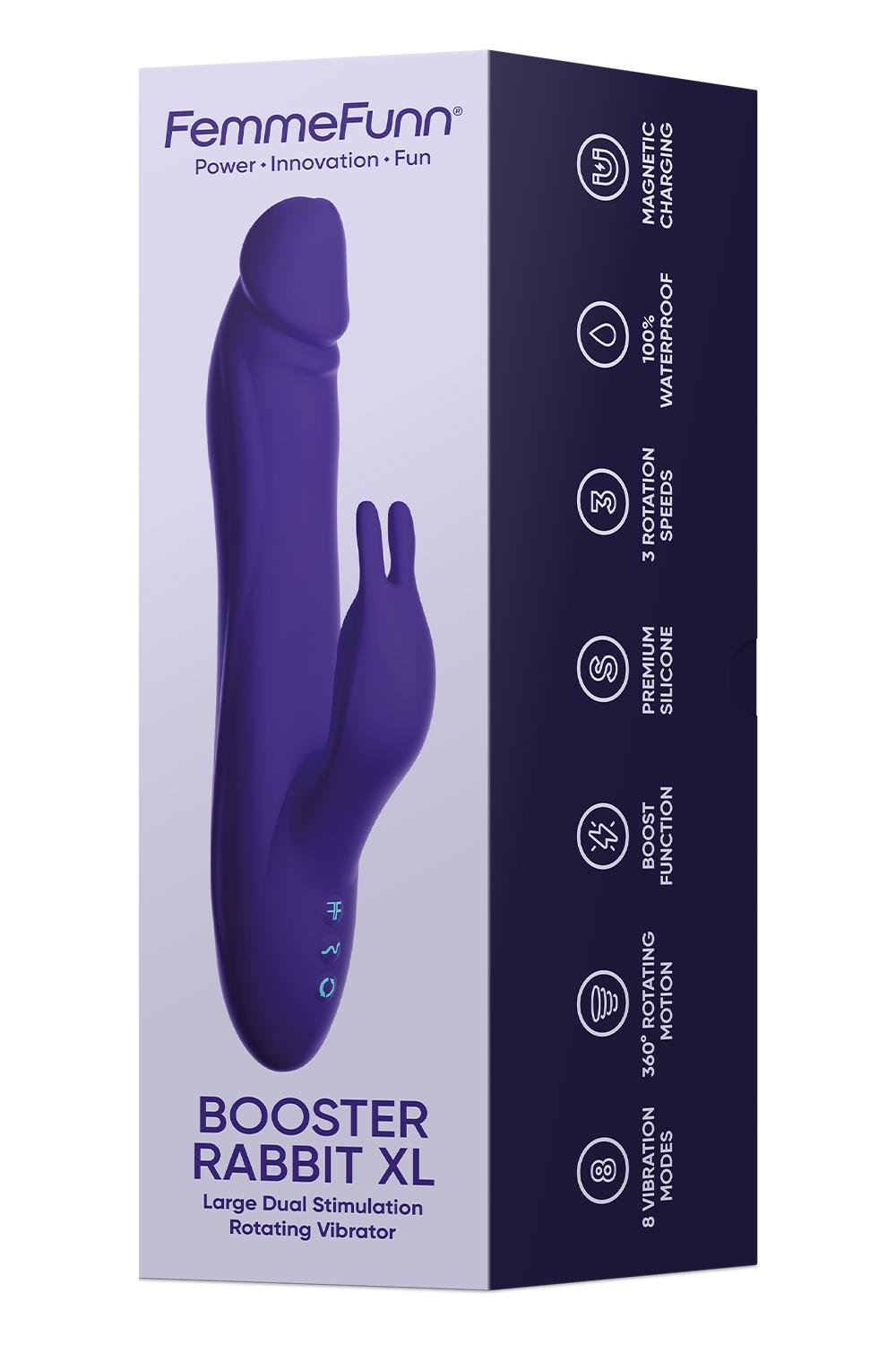FEMMEFUNN BOOSTER RABBIT XL DARK PURPLE