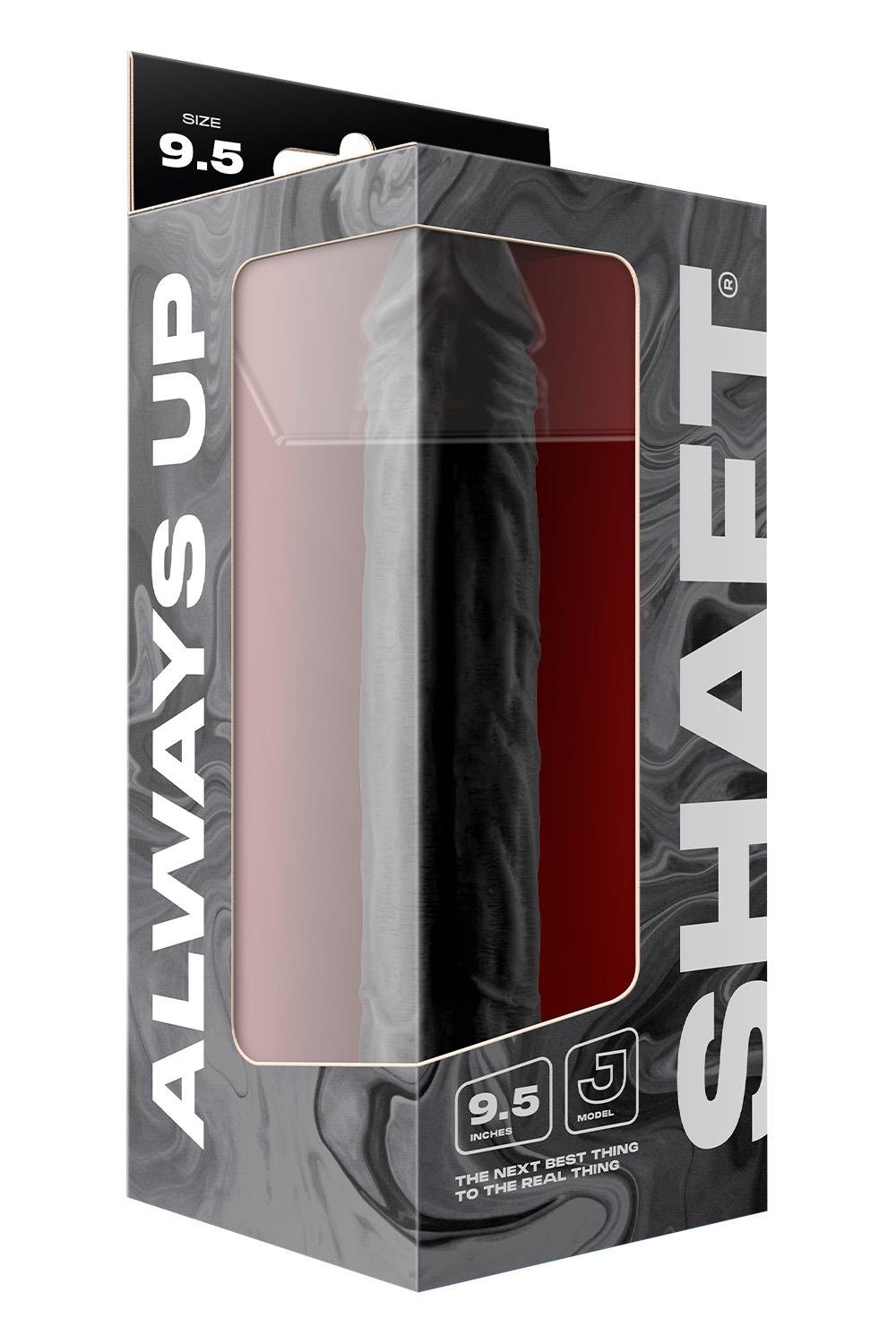 Model J 9.5  Inch Liquid Silicone Dong Black