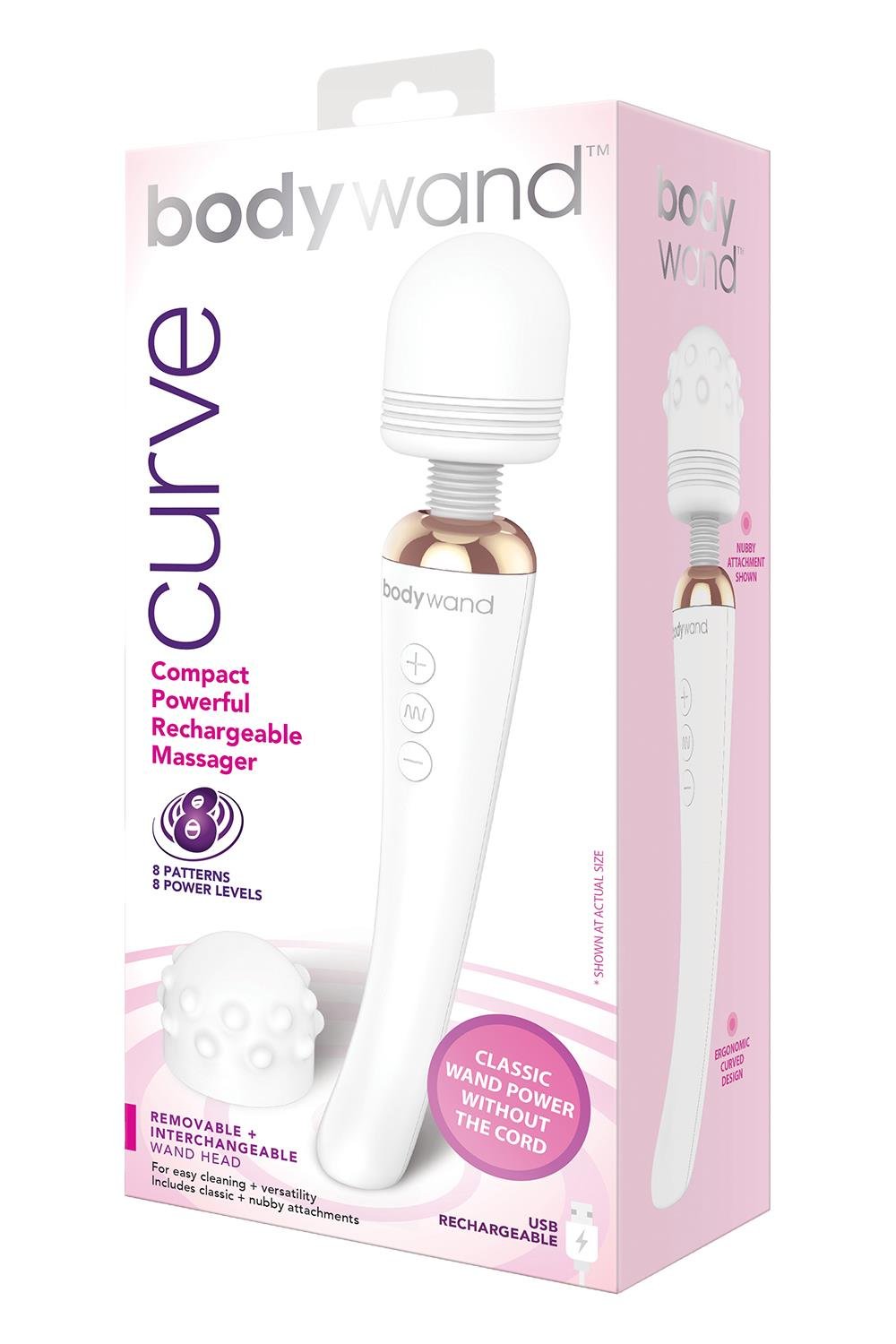 BODYWAND CURVE RECHARGEABLE WHITE