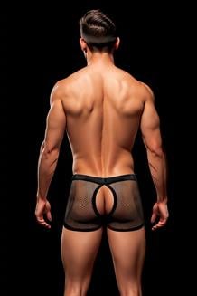 ENVY SNAP DOWN MESH BOXER BRIEF BLACK