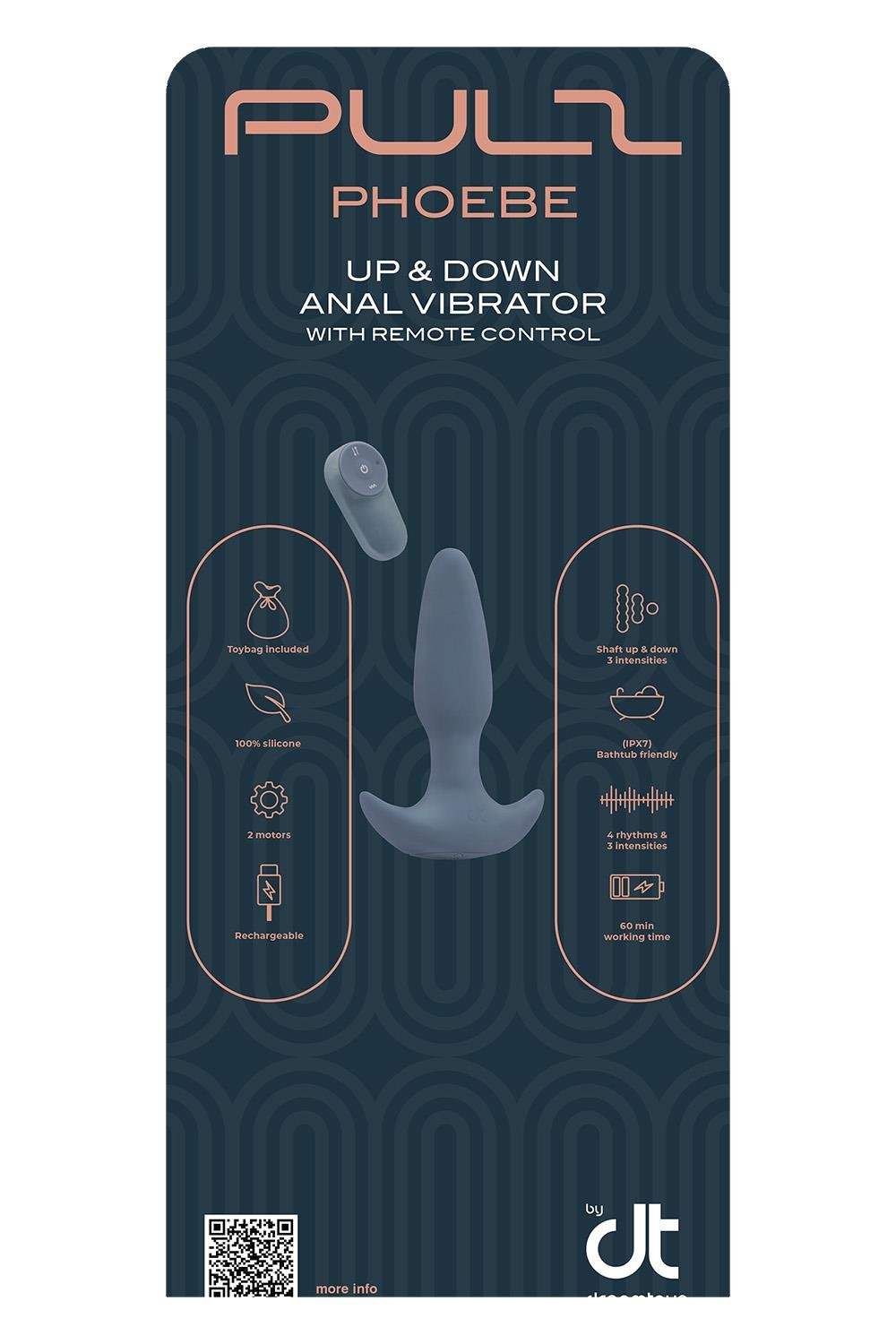 INLAY DREAMTOYS PULZ PHOEBE UP & DOWN ANAL VIBRATOR WITH REMOTE CONTROL