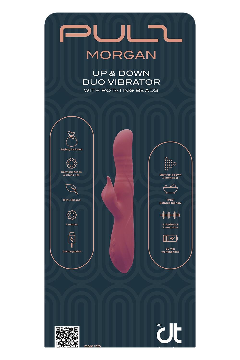 INLAY DREAMTOYS PULZ MORGAN UP AND DOWN DUO VIBRATOR WITH ROTATING BEADS