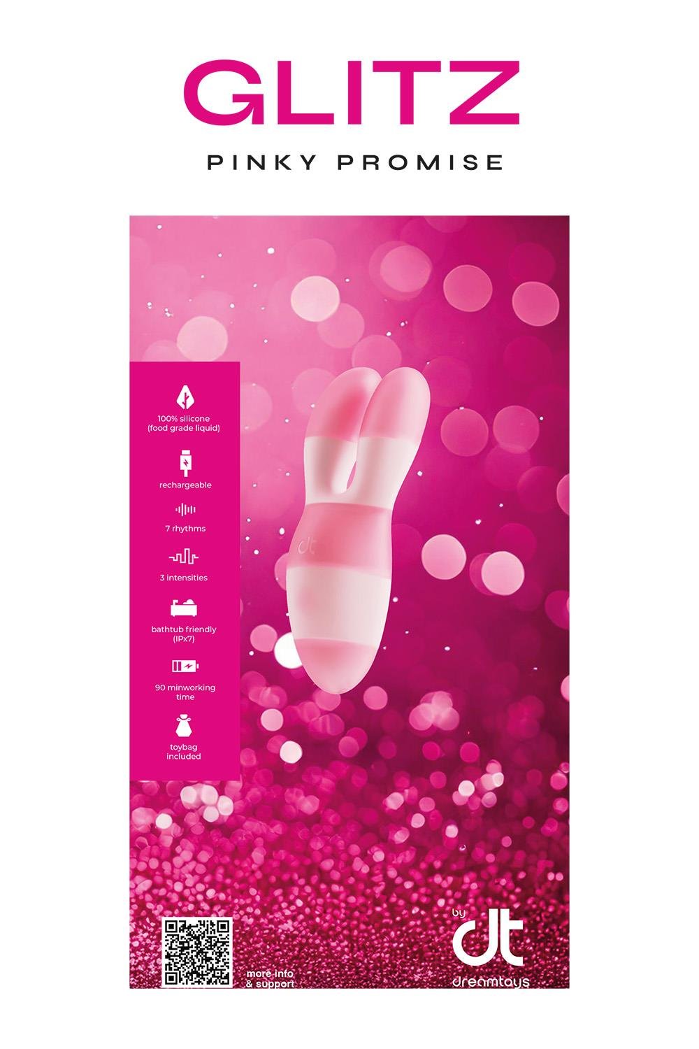 INLAY DREAMTOYS GLITZ PINKY PROMISE TRAVEL STIMULATOR